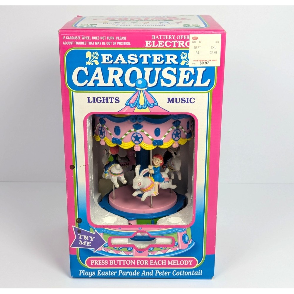 Tony Inc. (USA) Vintage Easter Carousel Electronic music lights battery operated